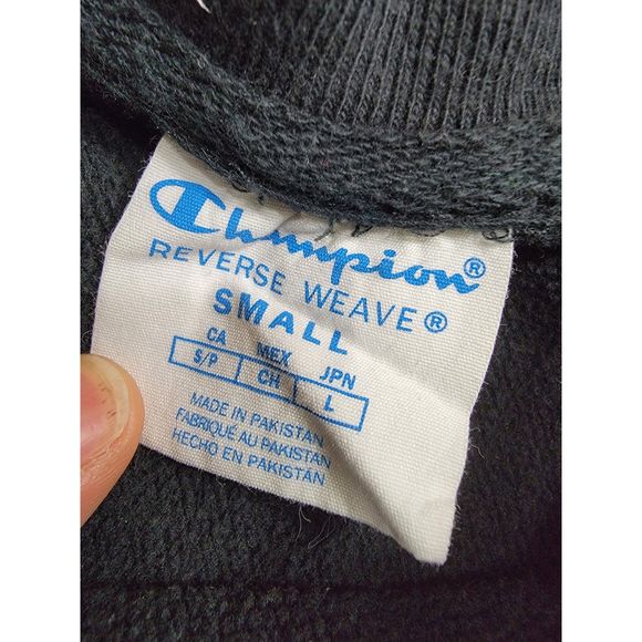 Champion Reverse Weave Black Pullover Sweatshirt - Small - Picture 4 of 6